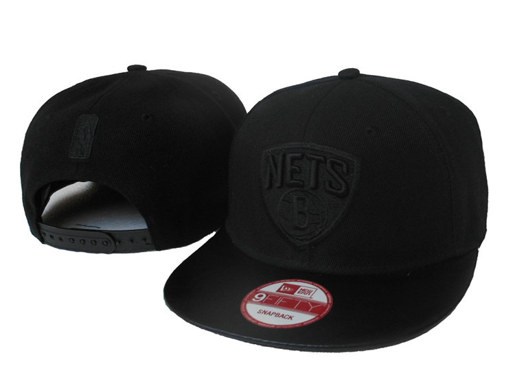 Brooklyn Nets Black Snapback Hat SJ